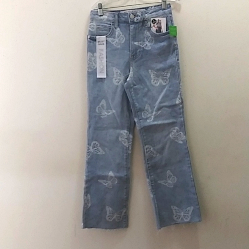 Tinsel Town Ladies Butterfly Jeans Size 0